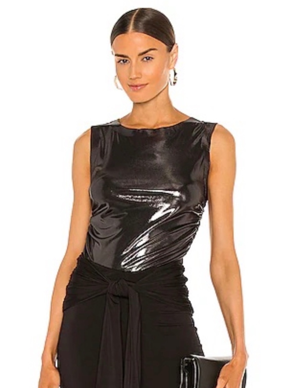 Norma Kamali Sleeveless Shirred Top